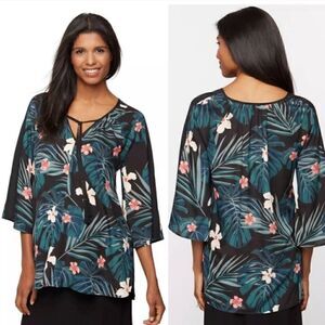 Rachel Zoe for a pea in the pod floral tropical maternity blouse size large